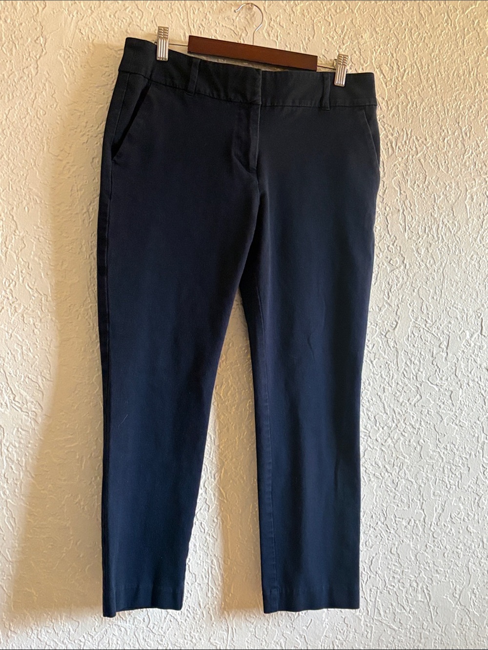 LOFT Navy Cropped Slim Ankle Pants
